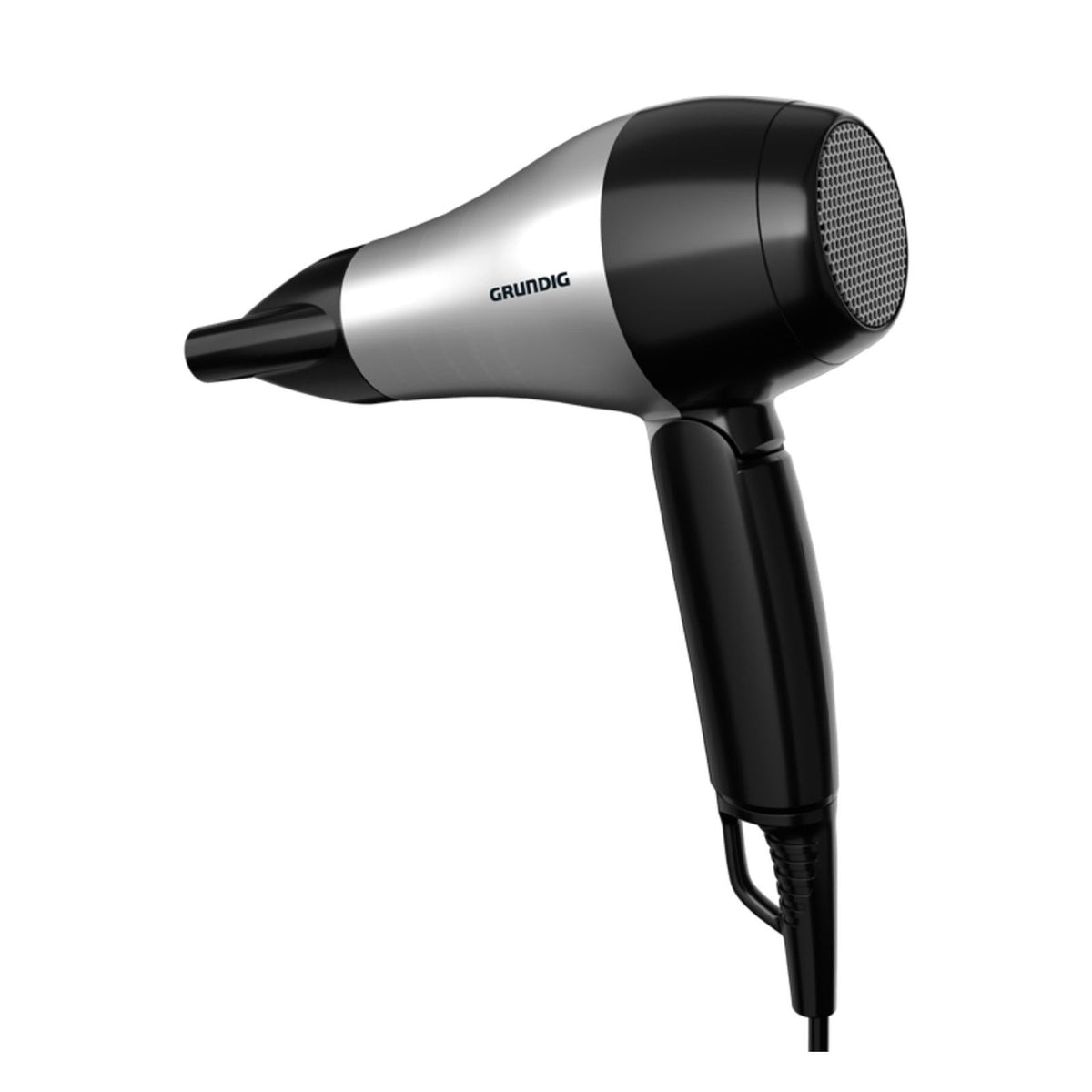 Produktbild Reisehaartrockner - Grundig HD 2200 Haartrockner mit Klappgriff 1200W Silber, Schwarz