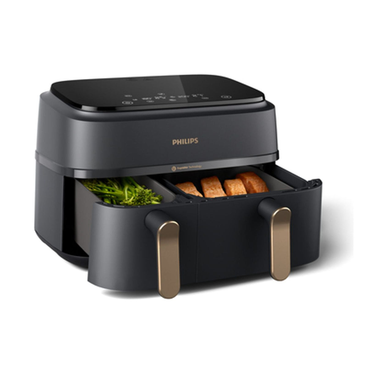 Produktbild Heißluftfritteuse - Philips 3000 series NA352/04 Airfryer Heißluftfritteuse mit zwei Körben 9L 2750W