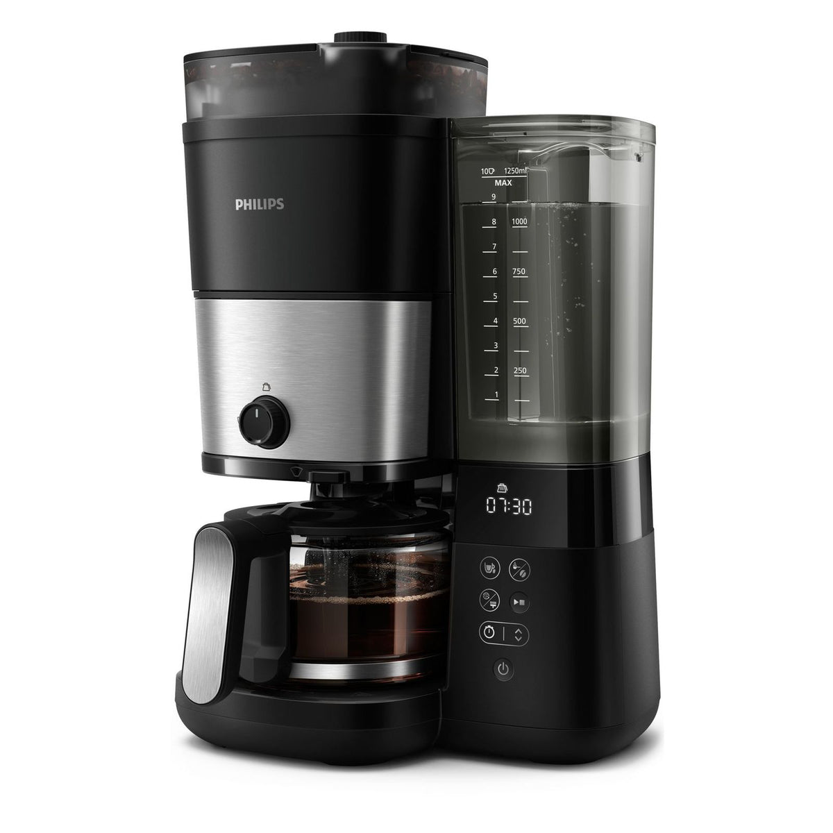 Produktbild Kaffeemaschine mit Mahlwerk - Philips HD7900/01 Filterkaffeemaschine schwarz