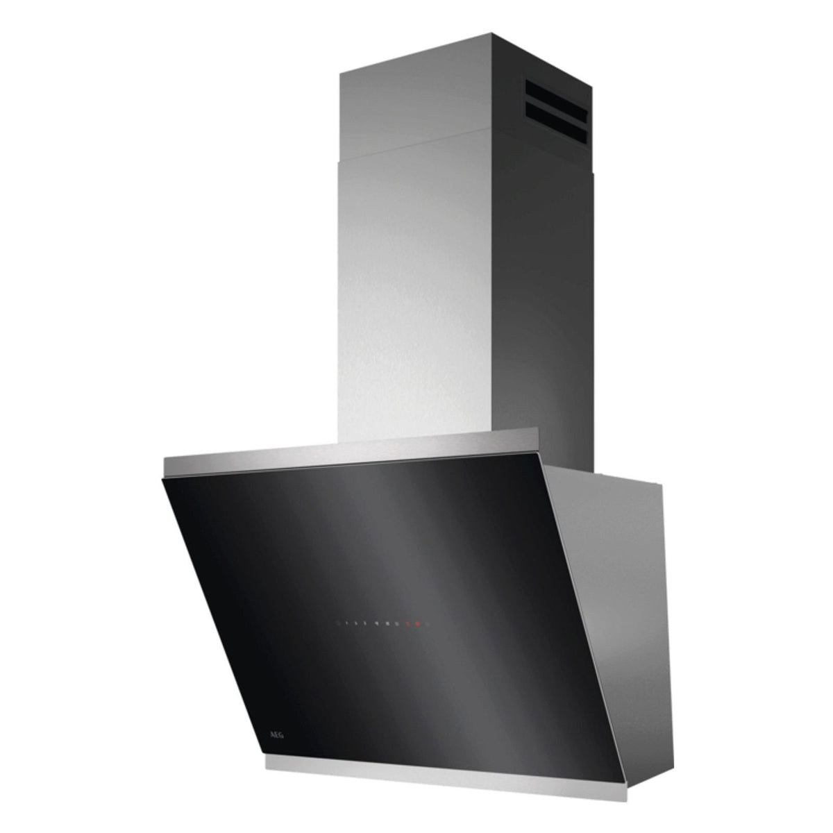Produktbild Kopffreihaube - AEG GV77D61SL Dunstabzugshause wandmontiert schwarz, silber 725 m³/h