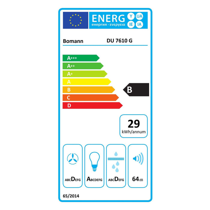 Bomann DU 7610 G Dacheinbau Schwarz A+ 316 m³/h