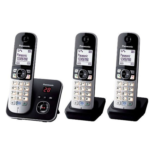 Produktbild Schnurloses DECT-Telefon - Panasonic KX-TG6823GB Telefon DECT-Telefon Anrufer-Identifikation Schwarz, Silber
