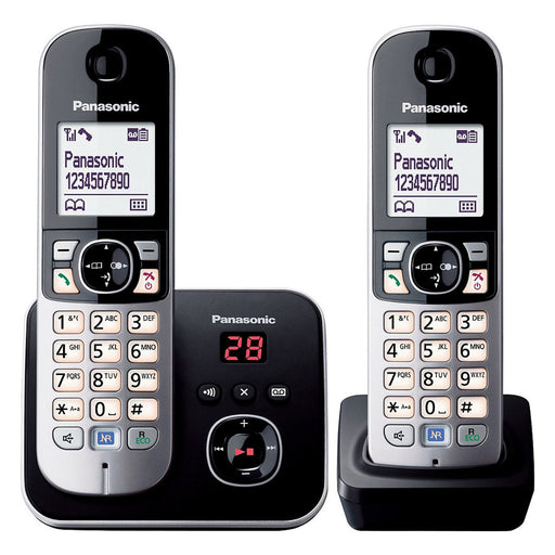 Produktbild Schnurloses DECT-Telefon - Panasonic KX-TG6822GB Telefon DECT-Telefon Anrufer-Identifikation Schwarz, Silber