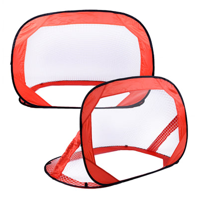 2x  Fussballtor in rot Pop-up-90x60x60cm