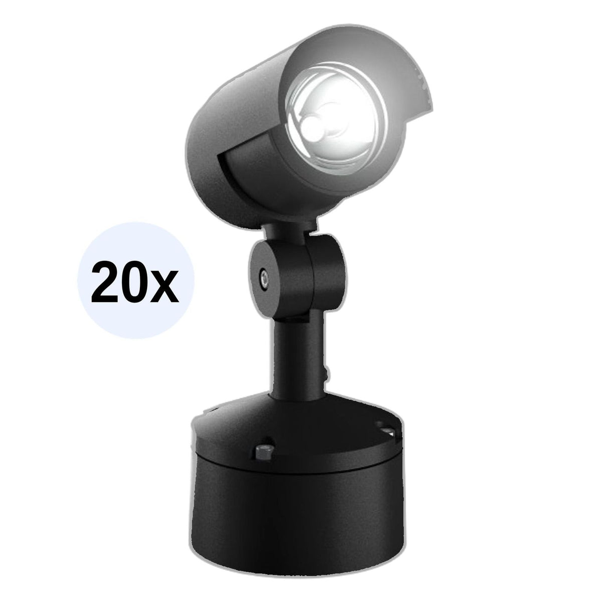 Produktbild LED Gartenleuchte - RZB LED-Strahler Home 109 15W 3000K 136x99x211 WD 20 Stk.