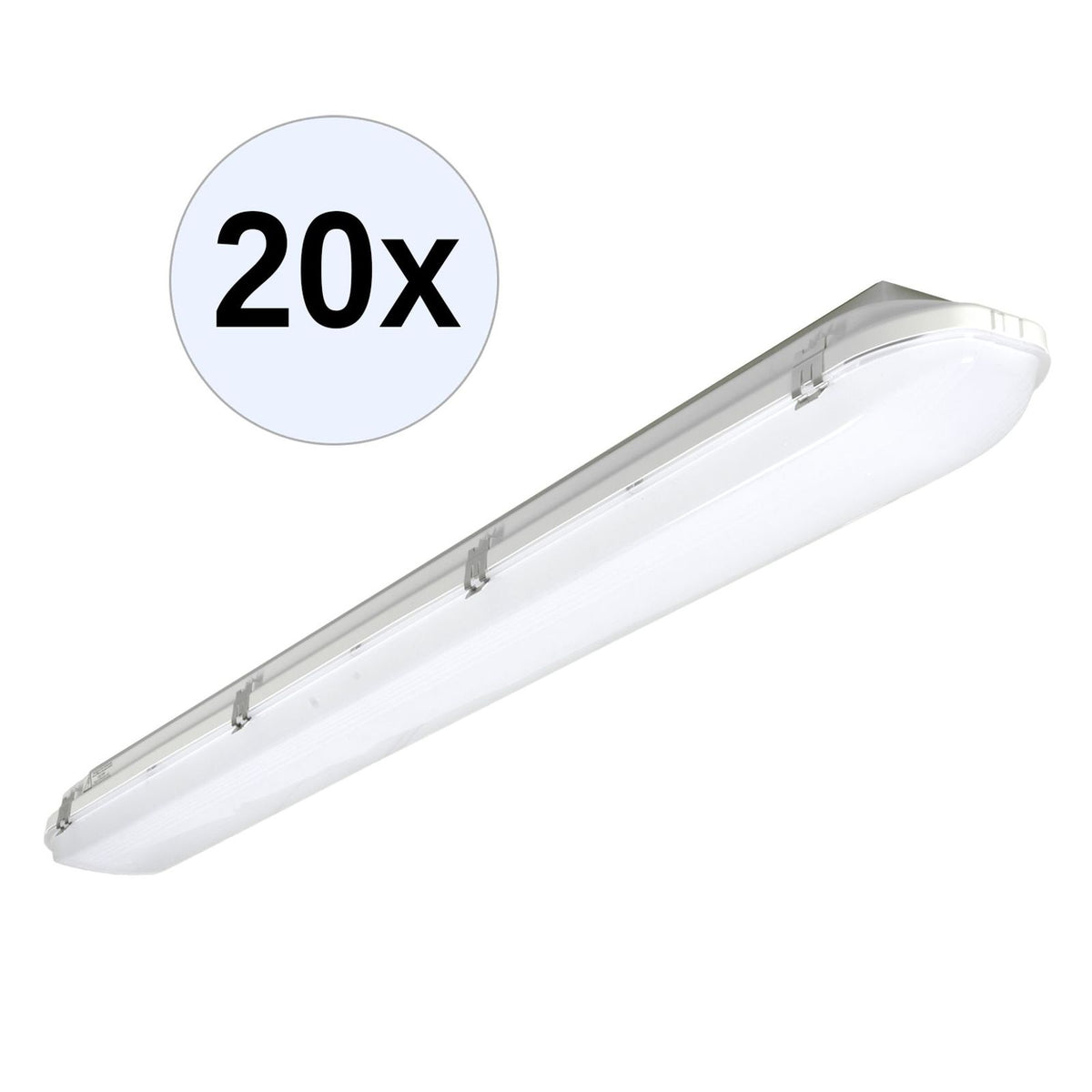 Produktbild LED Deckenleuchte - PRACHT LUNA-N LED2 Feuchtraumleuchte 1,2m PM 1x20W, 3100 lm, 4000K in weiß 20 Stk.
