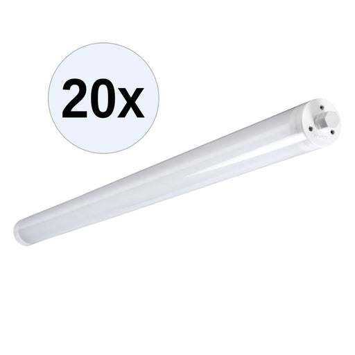 Produktbild LED Außen-Deckenleuchte - PRACHT TUBIS BL LED-Rohrleuchte 1,3m für Decken-/ Wandleuchte mit 1x24W, 2800lm 20 Stk.