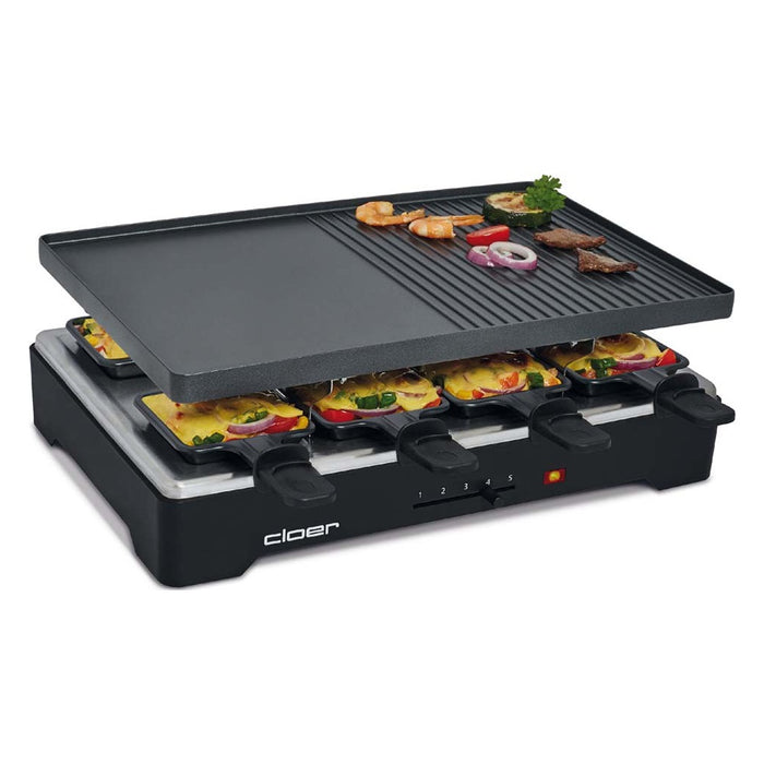 Cloer Raclette-Grill 8 Pfän,Antihaft 6446