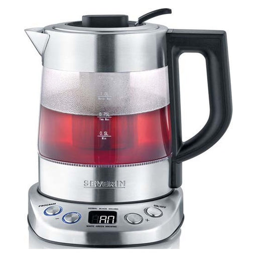 Produktbild Wasser-/Teekocher - Severin WK 3473 Glas Tee-/ Wasserkocher 1 l 2200 W Edelstahl, Transparent