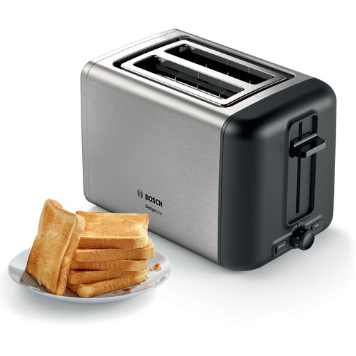 Produktbild Toaster - Bosch TAT3P420DE Toaster 2 Scheibe(n) 970 W Edelstahl / Schwarz
