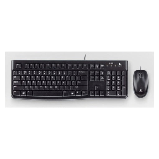 Produktbild USB-Tastatur - Logitech MK120 USB-Tastatur-Maus Set schwarz (1000 DPI, QWERTZ, kabelgebunden, beidhändig)