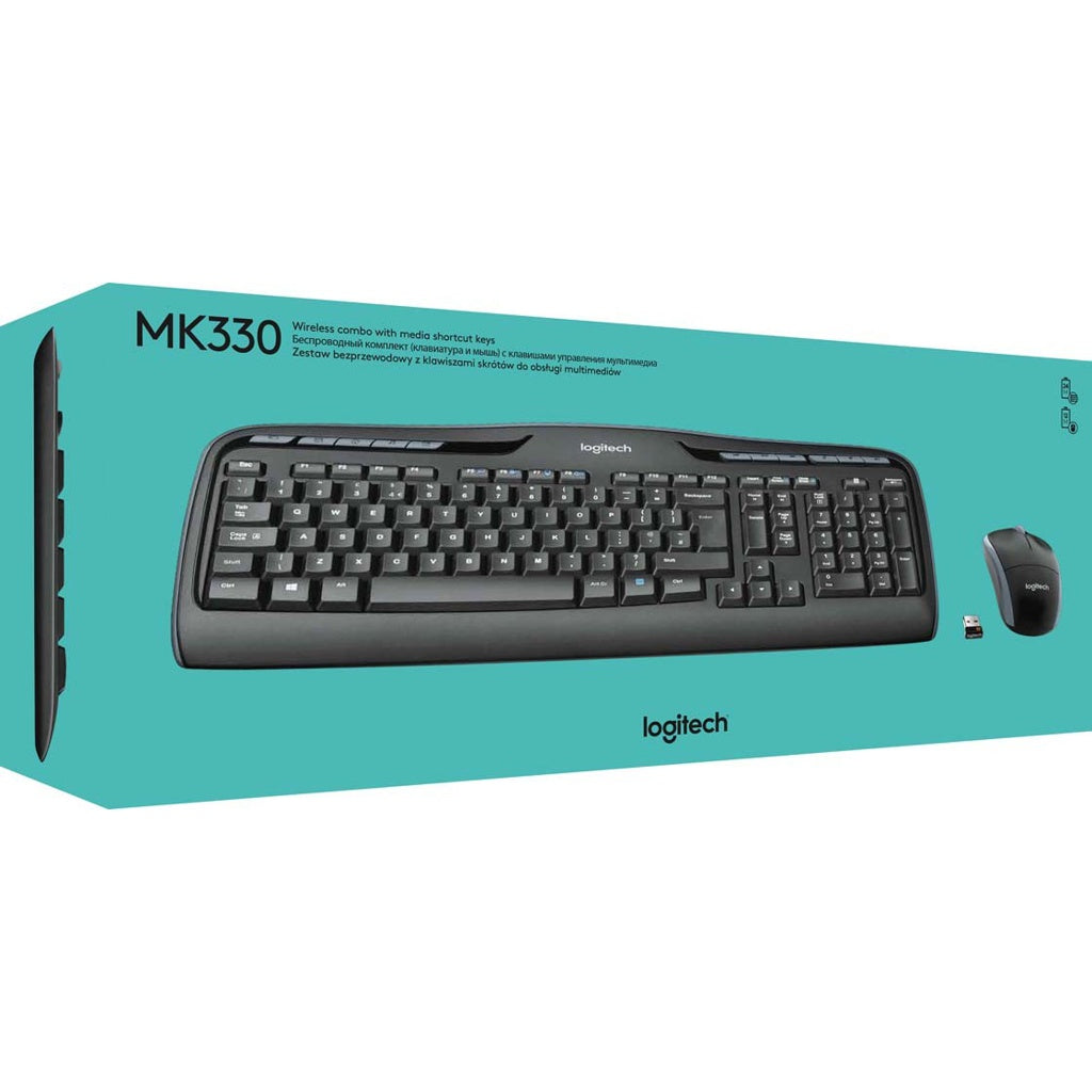 Produktbild Tastatur- und Maus-Set - Logitech MK330 kabelloses Tastatur und Maus Set schwarz