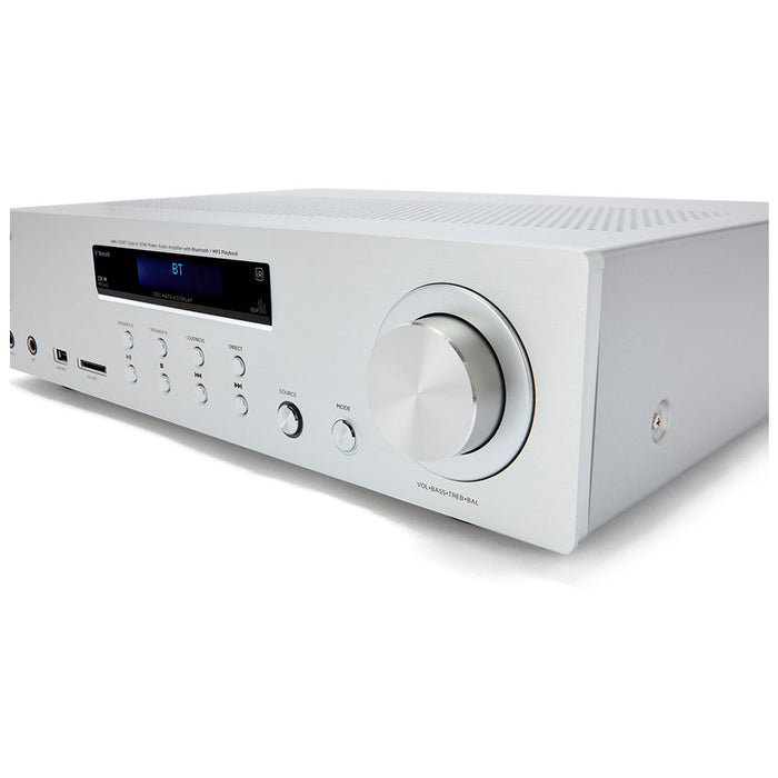 Aiwa AMU-120BT SR Verstärker Stereo, BT, USB, SD-MP3 Silber