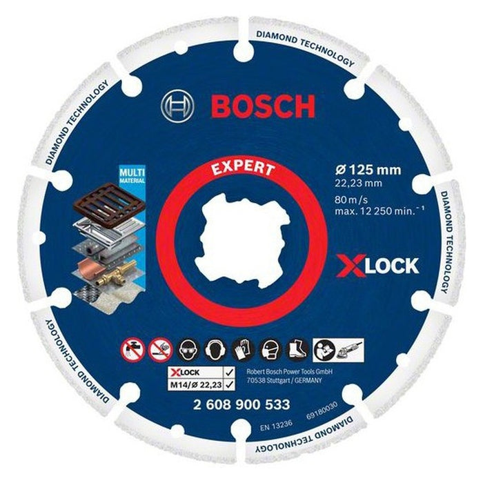 Bosch Power Tools Diamanttrennscheibe X-Lock 125x22.23mm 2608900533