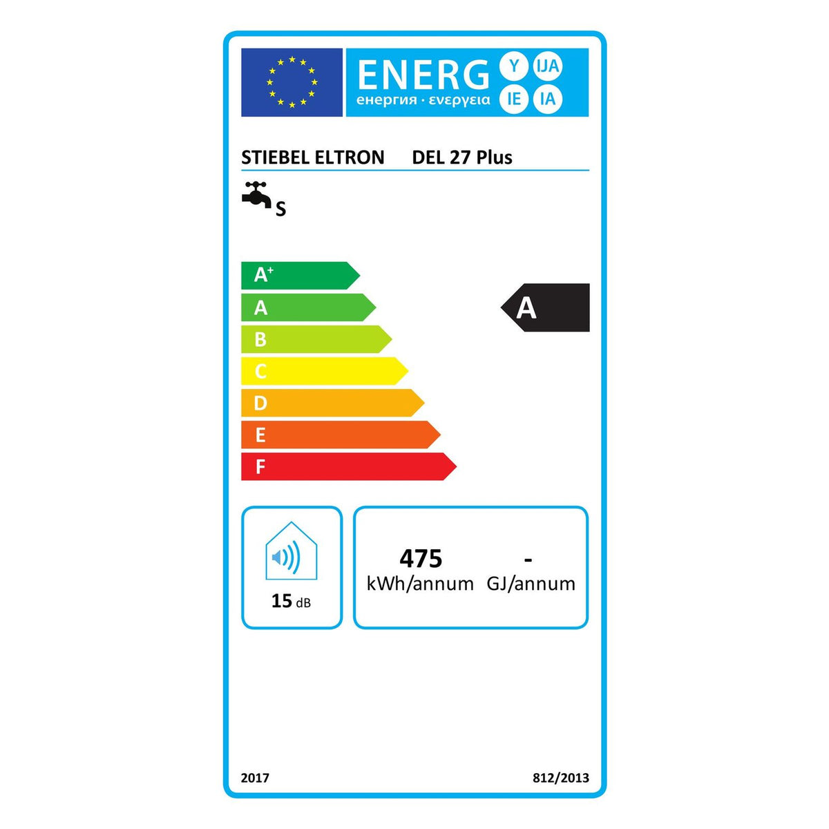 Produktbild Komfort-Durchlauferhitzer - Stiebel Eltron DEL 27 Plus Durchlauferhitzer 27kW / 400V