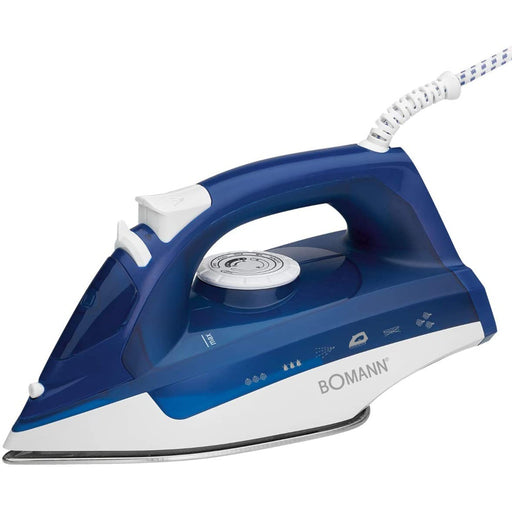 Produktbild Dampfbügeleisen - Bomann DB 6004 CB Dampfbügeleisen Edelstahlsohle weiß / blau