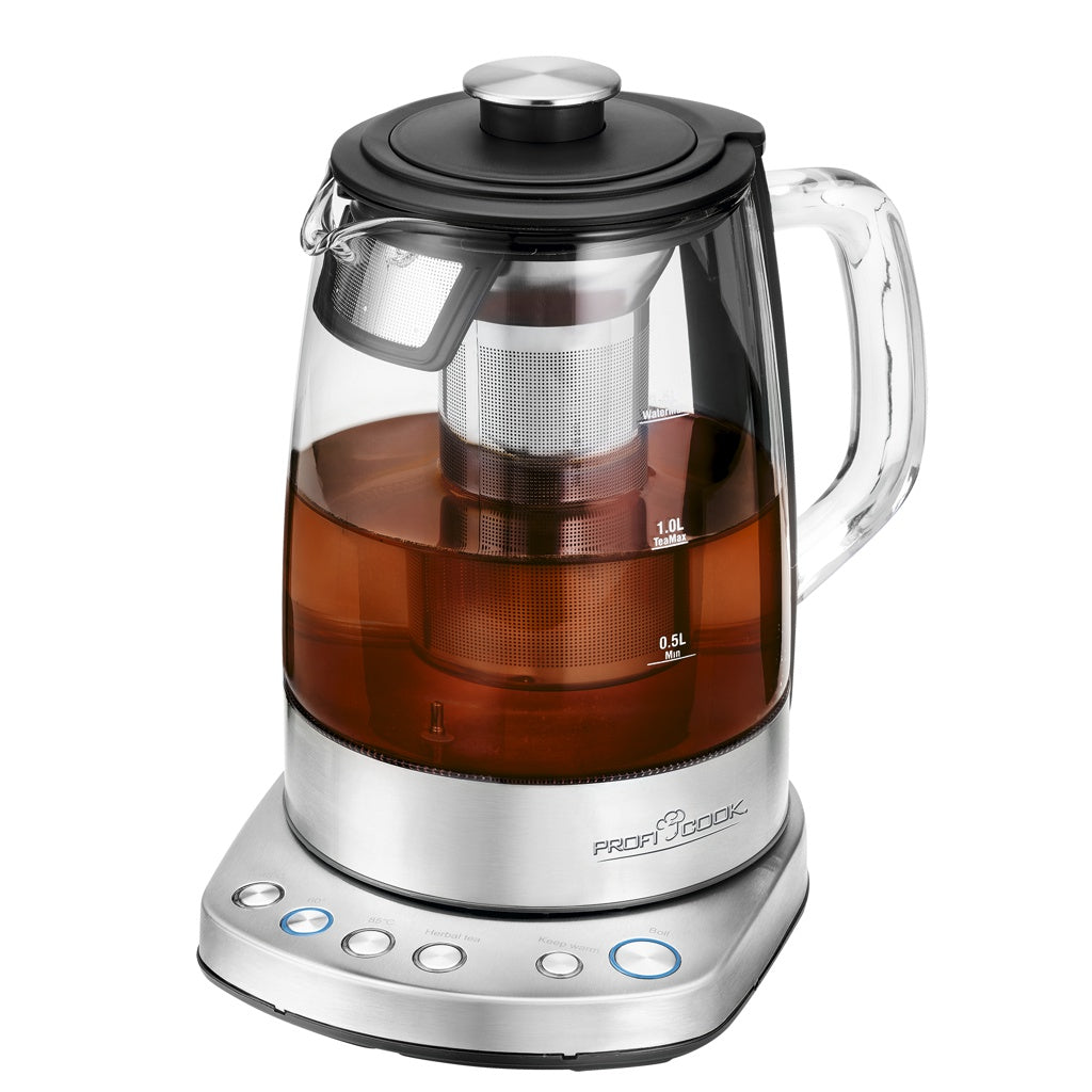 Produktbild Wasserkocher - ProfiCook PC-WKS 1167 G Tee-/Wasserkocher 1,5l 2200Watt Edelstahl/Glas