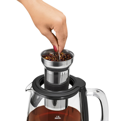 Produktbild Wasserkocher - ProfiCook PC-WKS 1167 G Tee-/Wasserkocher 1,5l 2200Watt Edelstahl/Glas