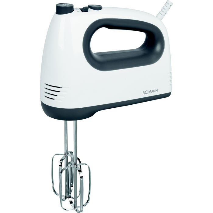 Bomann HM 6054 CB Handmixer m.Knethaken+Quirle 400 W Weiß