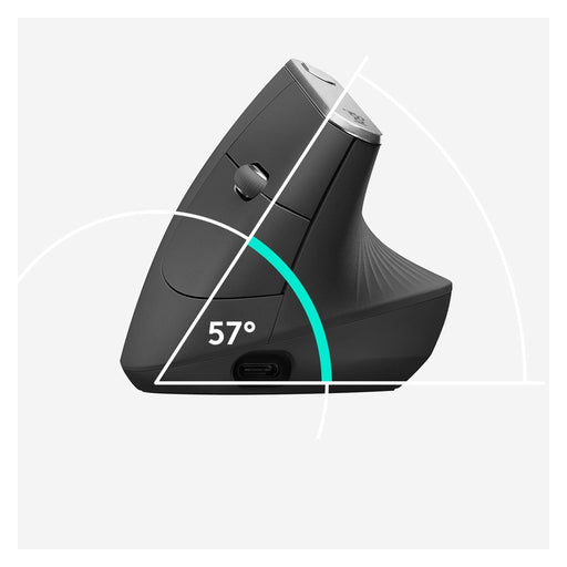 Produktbild ergonomische Maus - Logitech MX Vertical ergonomische Funkmaus schwarz (bis 1600 DPI, kabellos, rechtshänder)