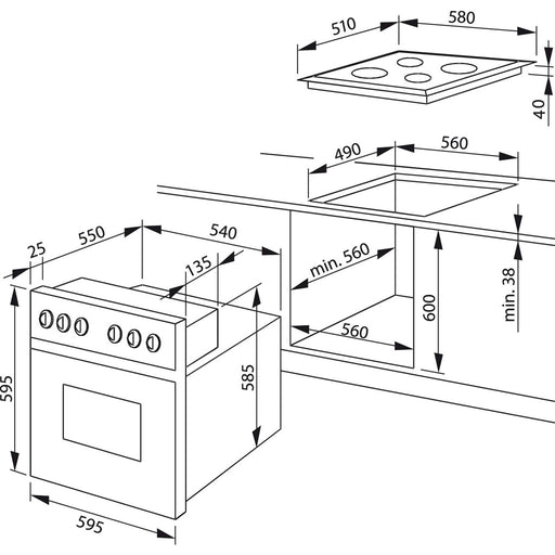Produktbild Elektro-Herd-Set - Amica EB-Herdset FineDesign,K4.1, EHE 932 000 W