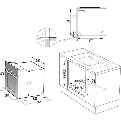 Produktbild Einbaubackofen - Gorenje EB-Herd Umluft, BC 715 E10WK