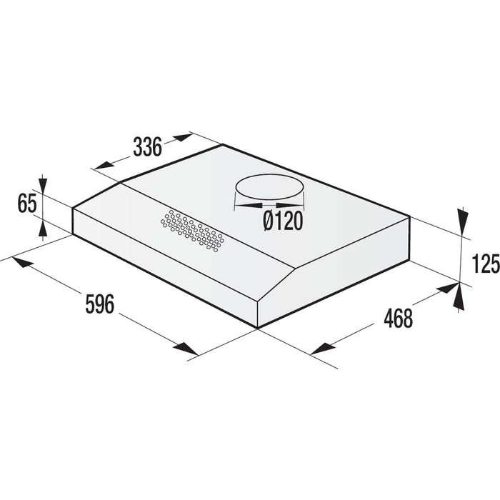 Gorenje WHU 629 ES/S Unterbau-Dunstabzugshaube aus Edelstahl 200m³/h