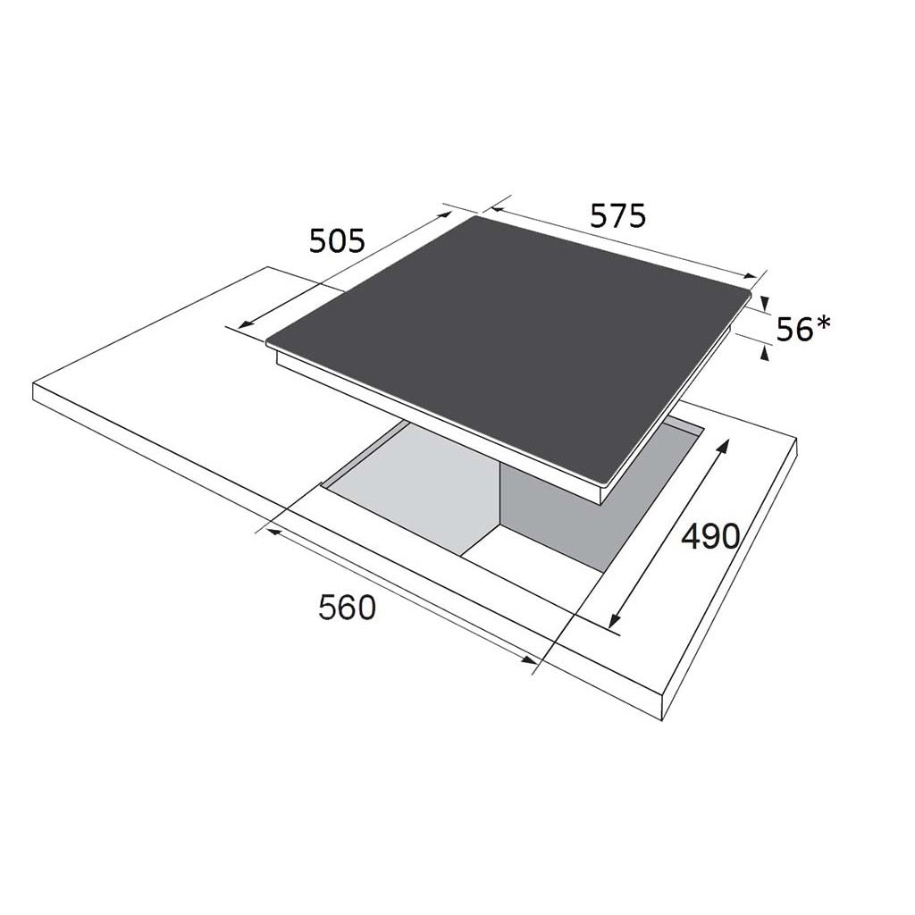 Produktbild Elektro-Kochfeld - Amica EB-Autark-Kochfeld Glaskeramik,60cm KMC 744 600 E