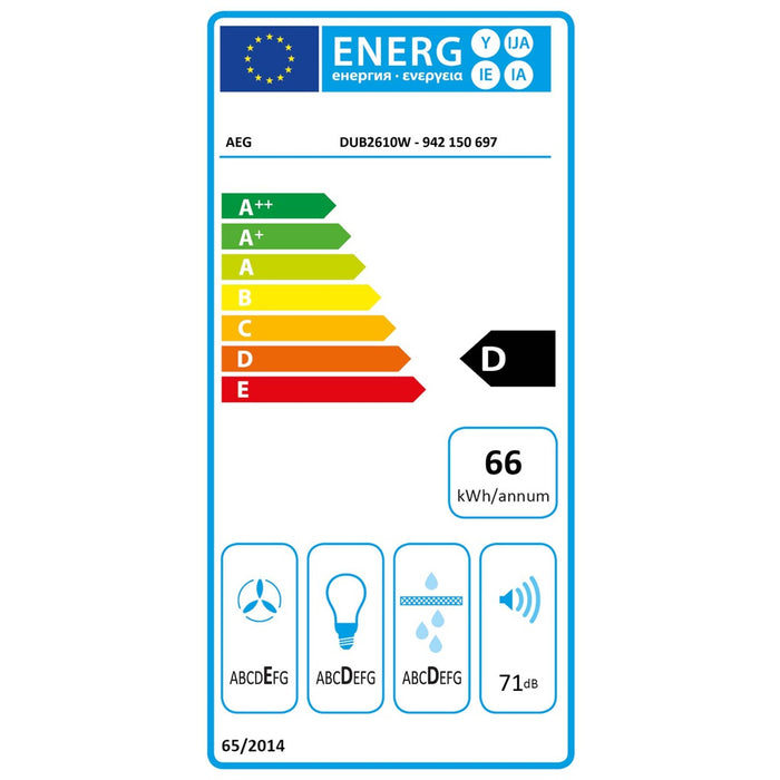 Electrolux AEG MDA UB-Haube 3Stufen,Serie2 DUB2610W Lower Easy