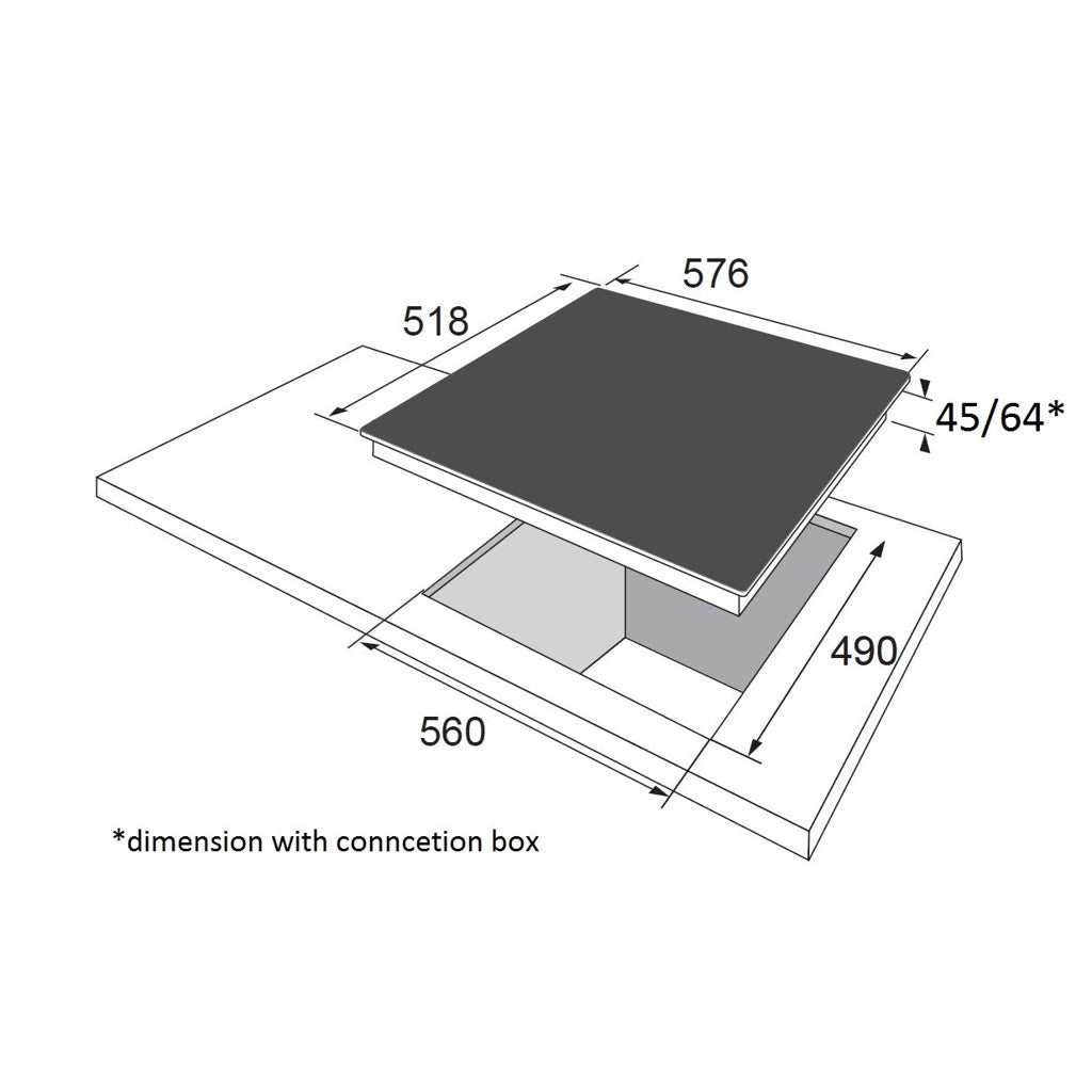 Produktbild Elektro-Kochfeld - Amica EB-Autark-Kochfeld Glaskeramik,60cm KMC 742 610 C