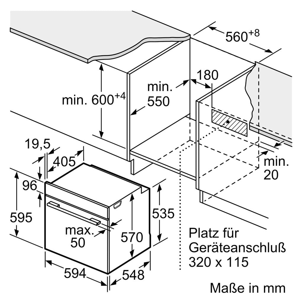 Produktbild Einbaubackofen - Siemens EB-Backofen IQ100 HB510ABR1