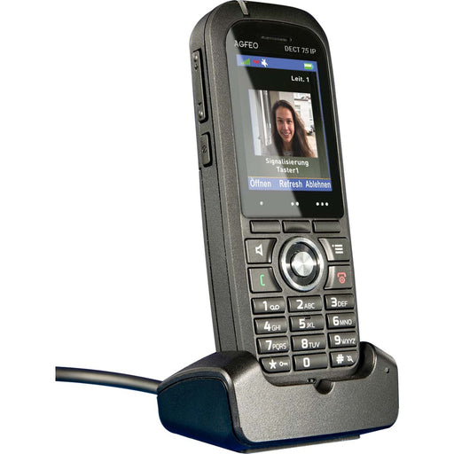 Produktbild Schnurloses DECT-Telefon - AGFEO DECT 75 IP IP-Telefon TFT in schwarz