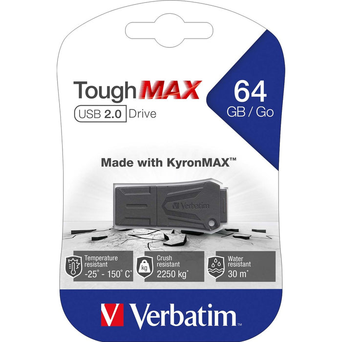 Verbatim USB-Stick 64GB 2.0 ToughMAX,sw VERBATIM 49332