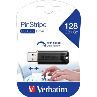 USB-Stick 128GB 3.0 Pin Stripe VERBATIM 49319