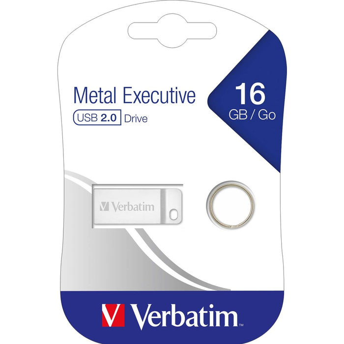 Verbatim USB-Stick 16GB 2.0 Metal Executive VERBATIM 98748 silber