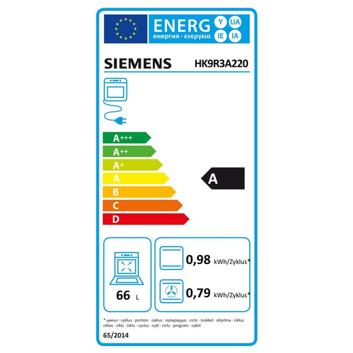 Produktbild Einbaubackofen - Siemens Elektro-Standherd IQ300 HK9R3A220