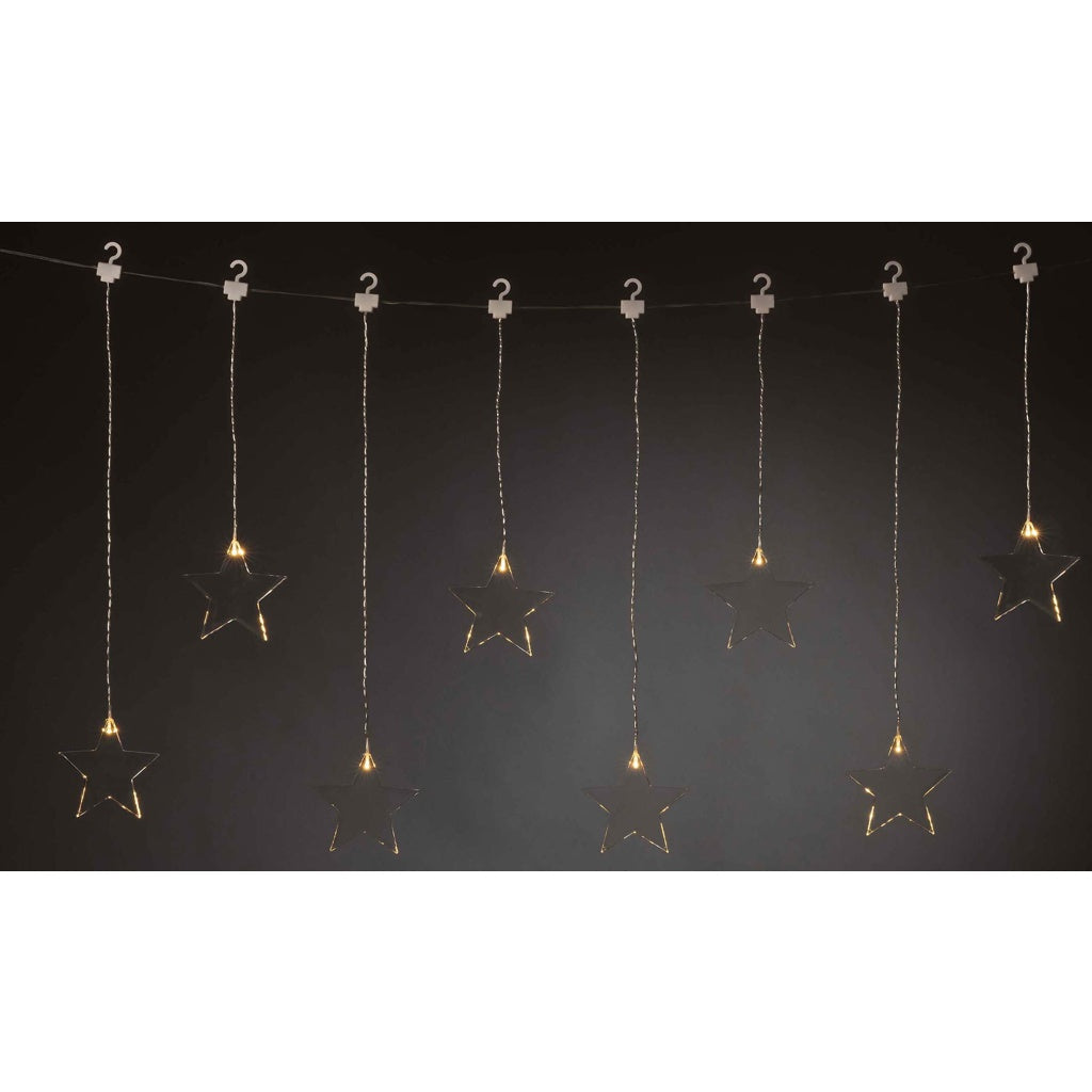 Produktbild LED-Lichtervorhang - Konstsmide LED Lichtervorhang 8 Plexisterne Plexisterne 4452-103