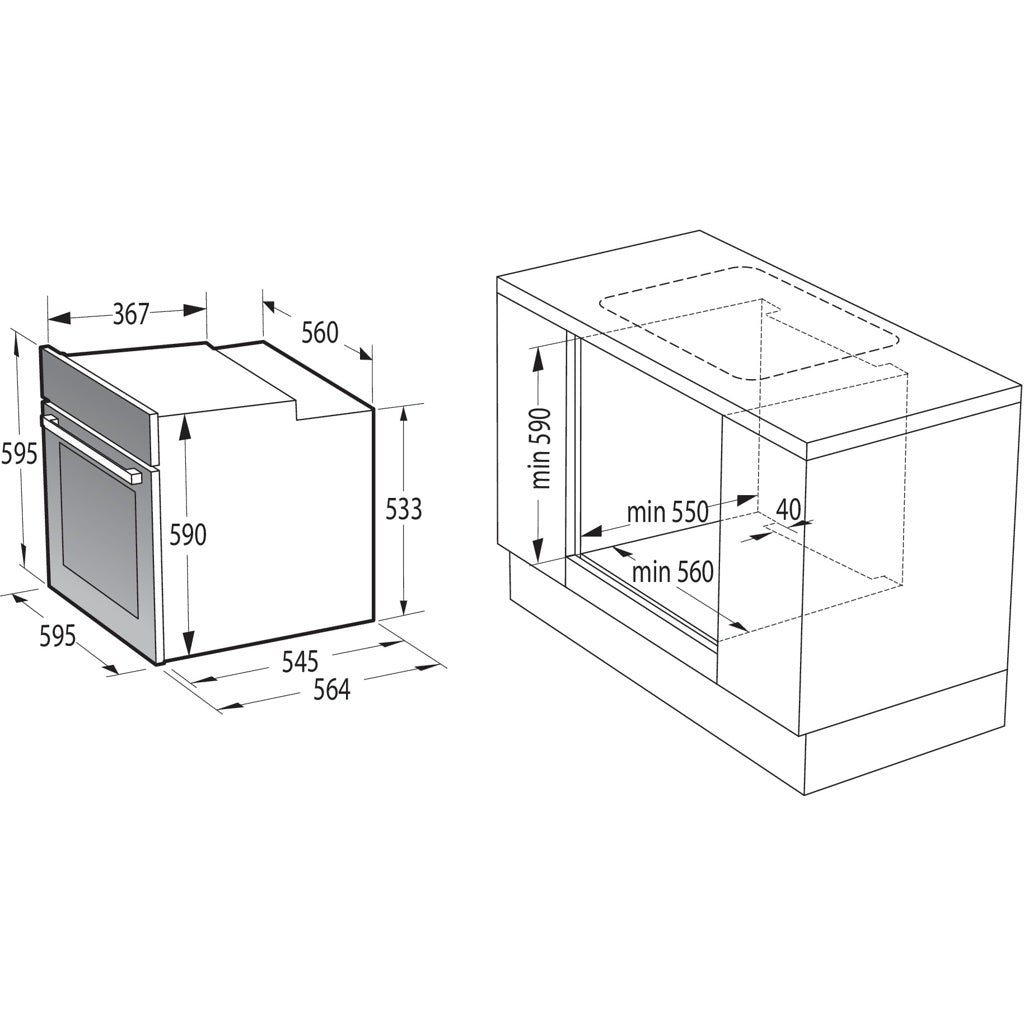 Produktbild Elektro-Standherd - Gorenje EB-Herd Dampf Heißluft,ExtraSteam BCS 6737E06X