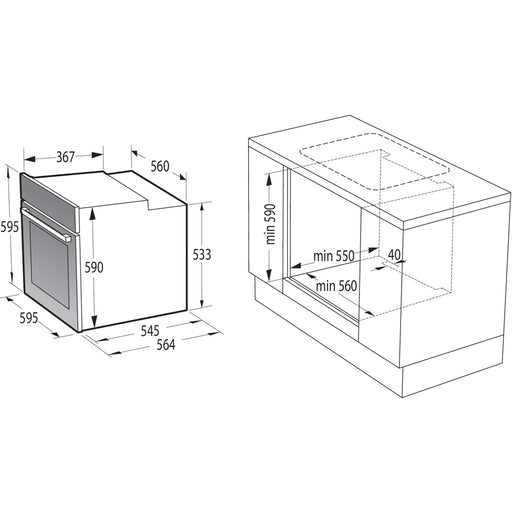 Produktbild Elektro-Herd-Set - Gorenje EB-Herdset-Hi-Light Black Set4 Heissluft BCX6737E05BG+ECD634X