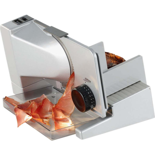 Ritter E 18 Elektrischer Allesschneider Für Linkshänder – Brot- & Wurstschneider Aus Deutschland, Edelstahl, Schnittstärke Bis 14 Mm, Mit Auffangschale