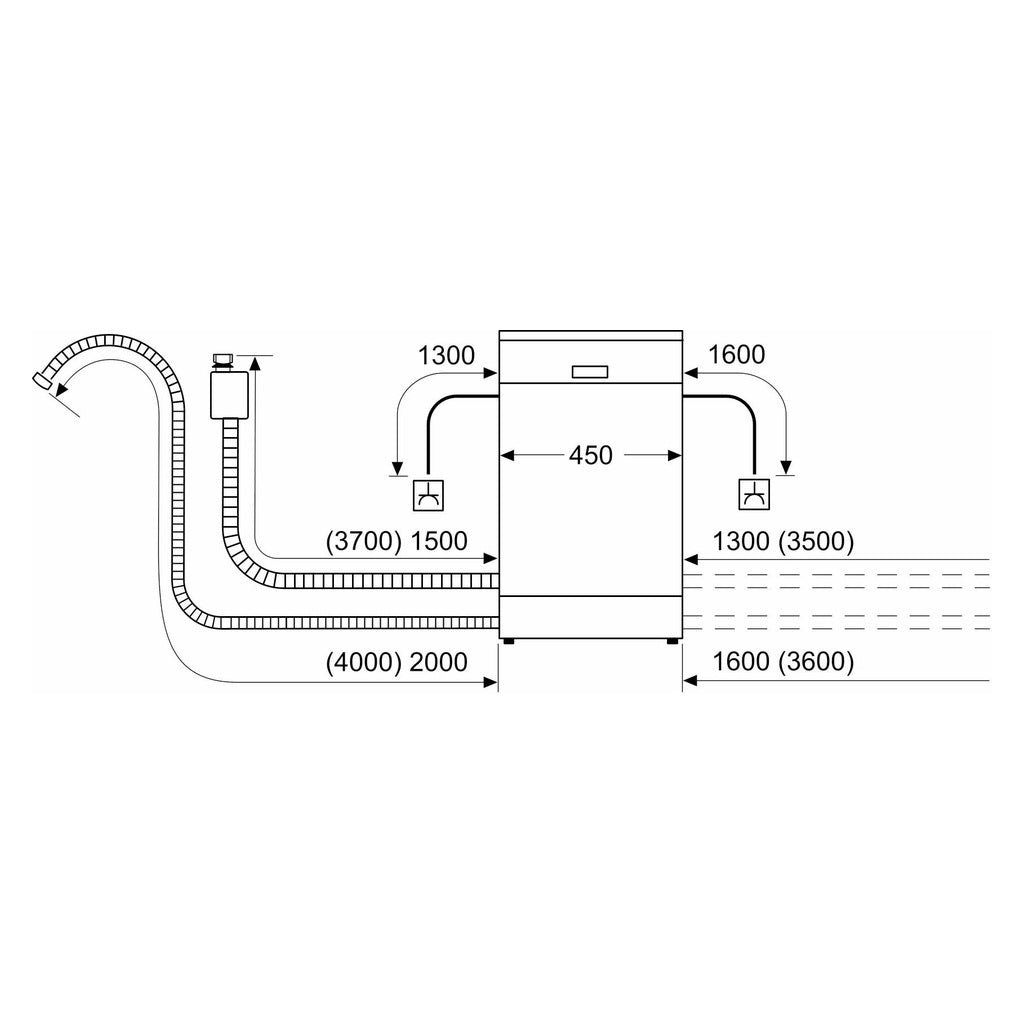 Produktbild teilintegrierbarer Geschirrspüler - Bosch Serie 2 SPI2IKS10E Geschirrspüler teilintegrierbar 45cm 9 Maßgedecke F