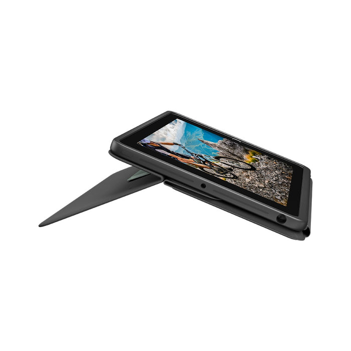 Logitech Rugged Folio Graphit USB Typ-C QWERTZ-Tablet-Tastatur - Deutsch - grau