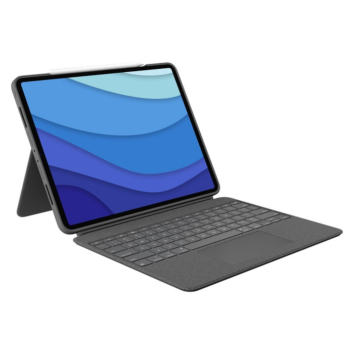 Logitech Combo Touch for iPad Pro 12.9-inch (5th generation) Grau Smart Connector QWERTZ Deutsch