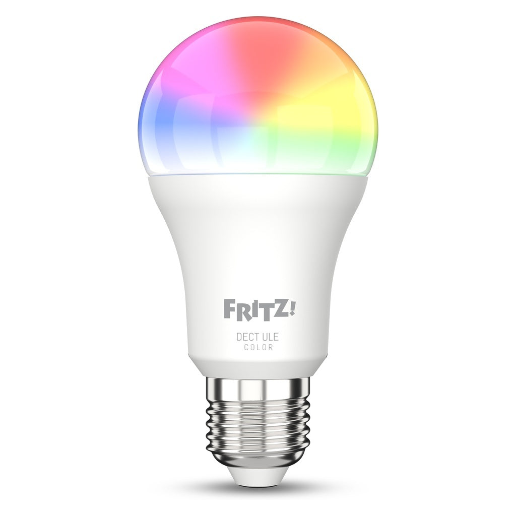 Produktbild Smarte LED-Leuchte - AVM FRITZ!DECT 500 Intelligente Glühbirne Silber, Transparent, Weiß