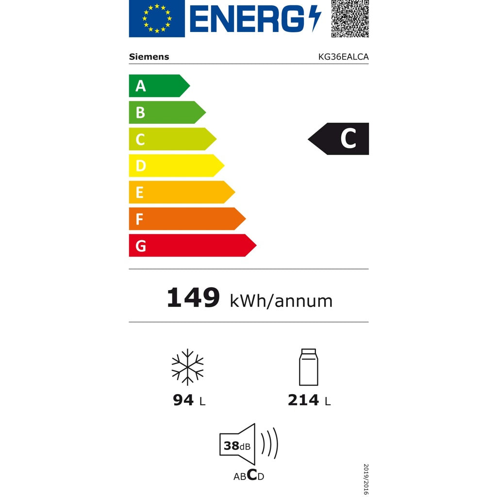 Produktbild Kühl-/Gefrierkombination - Siemens Kühl/Gefrierkombi IQ500 KG36EALCA