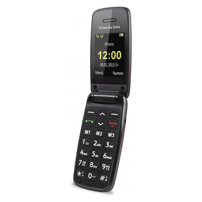 Doro Primo 401 5,08 cm (2 Zoll) 74 g Schwarz, Rot Einsteigertelefon