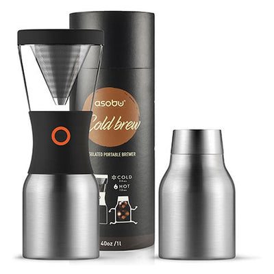 Cold Brew Kaltbrüh-Kaffeemaschine Silber, Schwarz