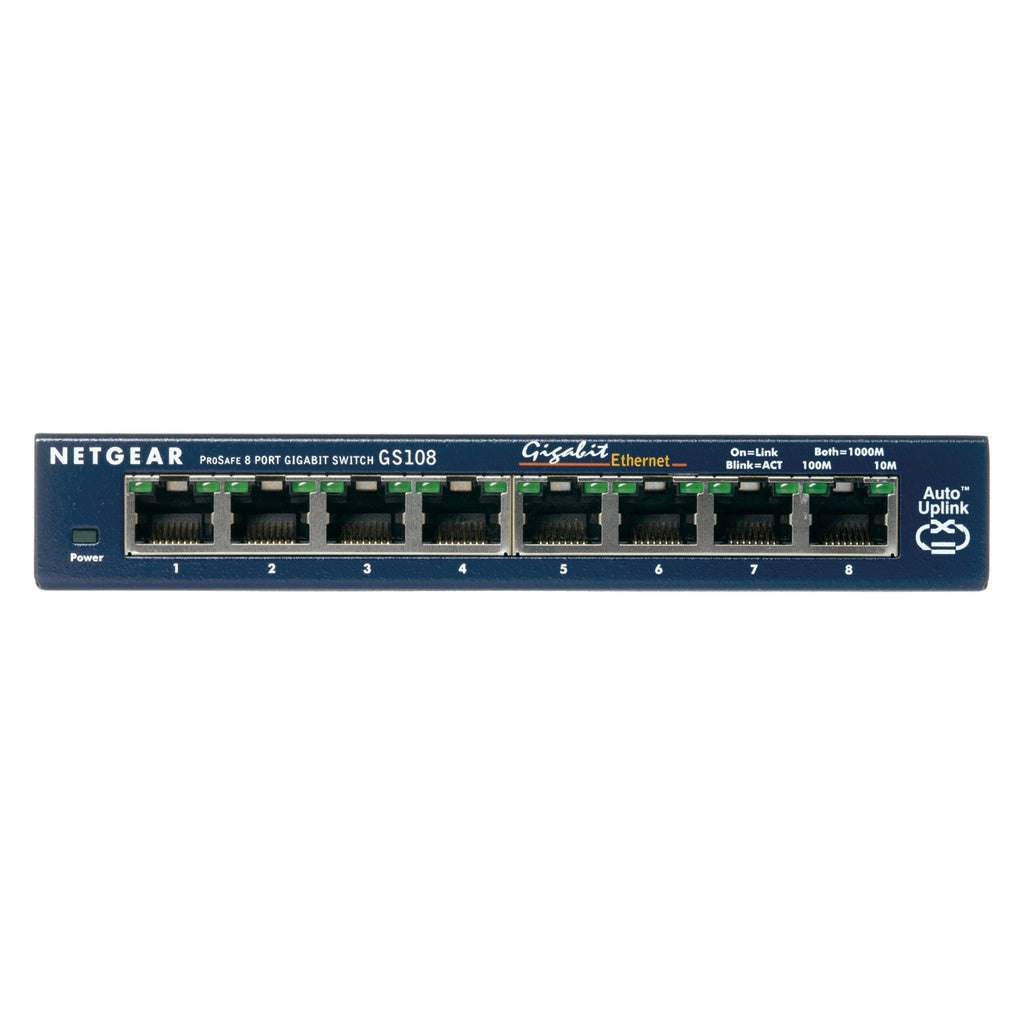 Produktbild Netzwerk-Switch - NETGEAR ProSafe 8-Port Gigabit Desktop Switch Unmanaged Gigabit Ethernet (10/100/1000) Blau