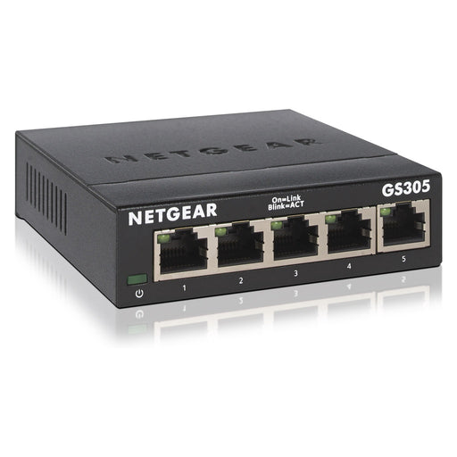 Produktbild Netzwerk-Switch - NETGEAR GS305 Switch 5 Port Gigabit Ethernet LAN Switch (Plug-and-Play Netzwerk Switch, LAN