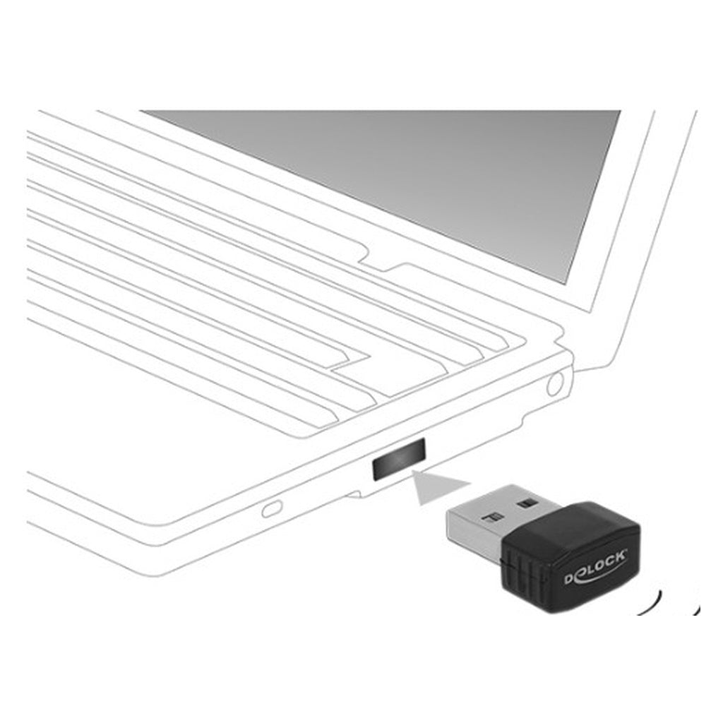 Produktbild WLAN-Stick - Delock 12461 Netzwerkkarte WLAN 433 Mbit/s